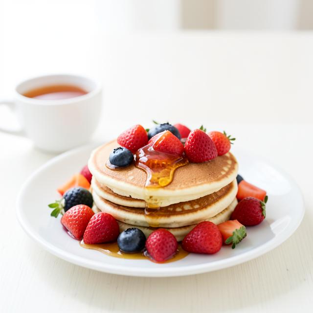 Pancakes with fruit